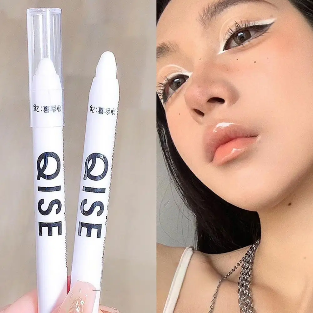 Brightening Lying Silkworm Highlighter Pen Longlasting Eyeshadow Eyeliner White Pearlescent Smooth Stick Silver Waterproof M7E0