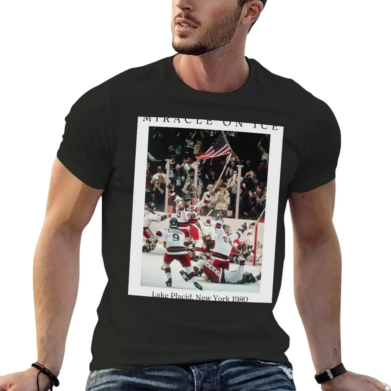 Miracle On Ice T-Shirt vintage clothes anime clothes customs fitted t shirts for men