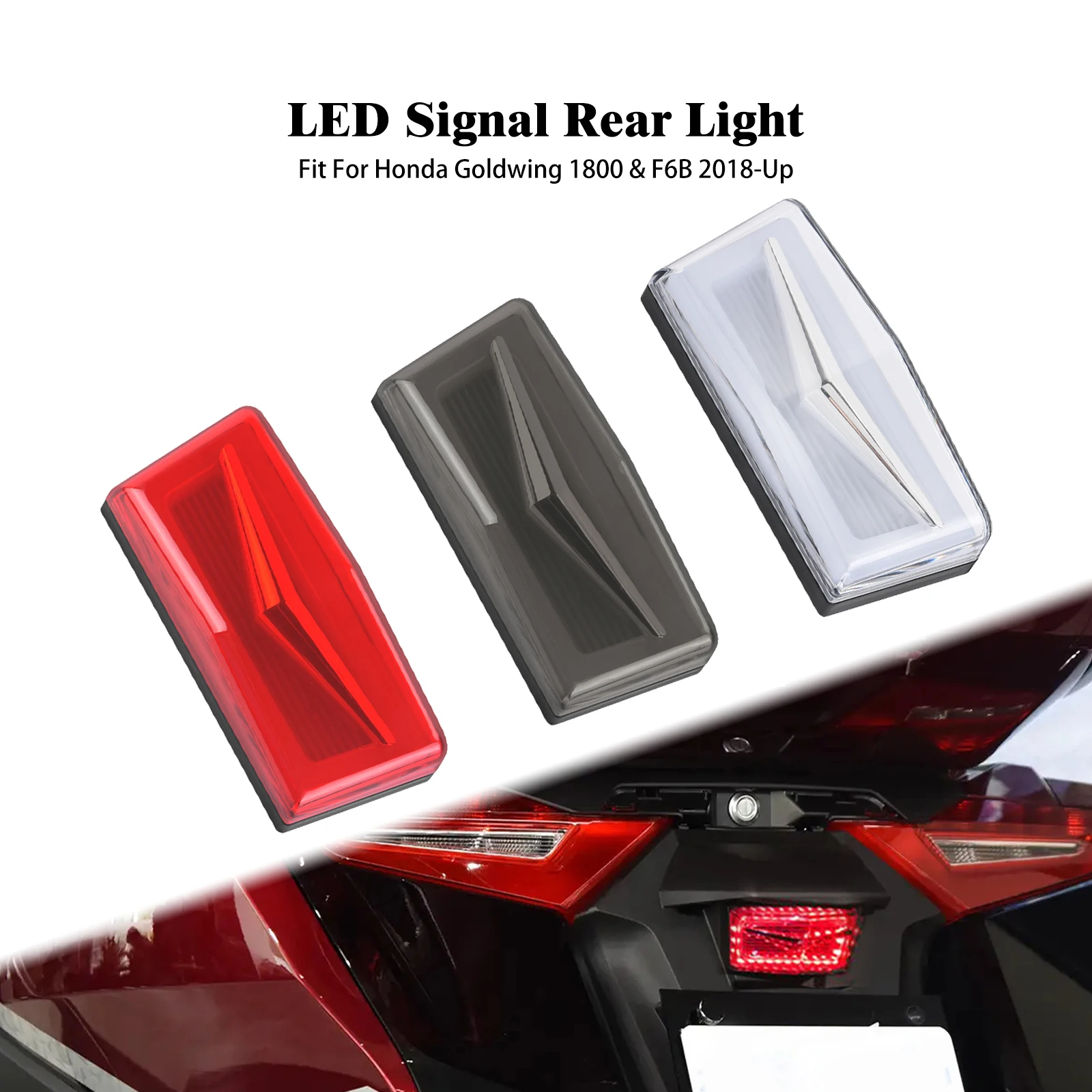 

Motorcycle Taillight Rear Brake LED Light Reflctor For Honda Gold Wing 1800 GL1800 GoldwingTour DCT F6B 2018-Later Fender Lamp