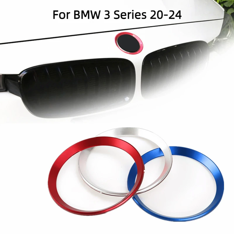 

Car Front Rear Emblem Ring Trim Circle Auto Hood Trunk Logo Surrounding Ring Badge Frame Decor Accessories For BMW 3Series 20-24