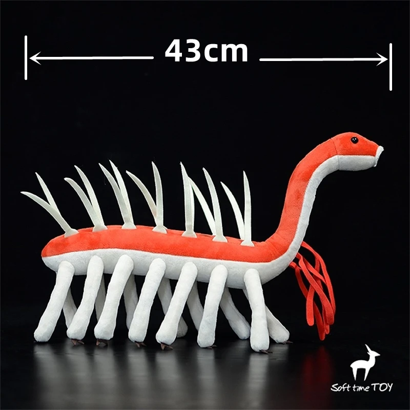 홀루시제니아 봉제 인형 - 사실적인 캄브리아 화석 봉제 동물, 고생물학 봉제 인형, 실물 같은 고대 벌레 인형 수집가용