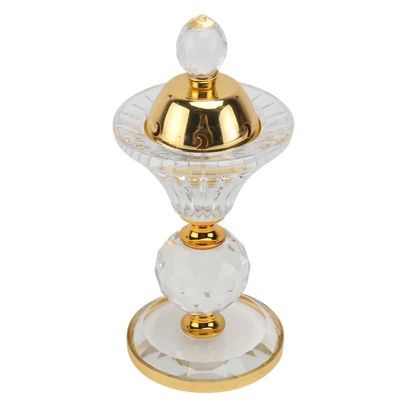 

1pc Crystal Incense Burner Saudi Arabia Style Decorative Censer For Aromatic Pill Burning Furnace Home Office Adornment Tabletop