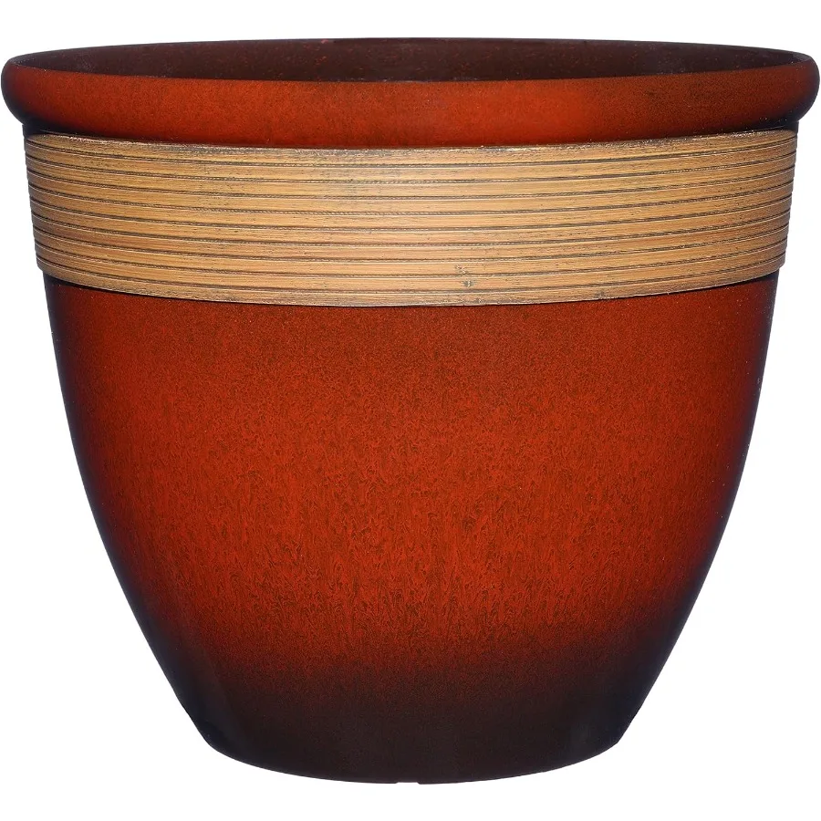 

Classic Home and Garden Premiere Collection Planter Abigail 15 Lava Red