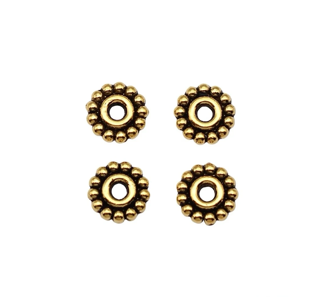 

80pcs 8x8mm Zinc alloy metal tibetan silver,antiqued gold plated bead T0637 for jewelry making