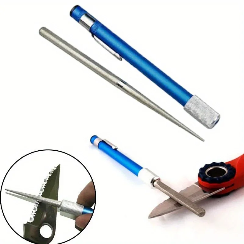 Double headed sharpening tool,multifunctional portable sharpening tool,easy to grip handle, suitable for kitchen and outdoor use