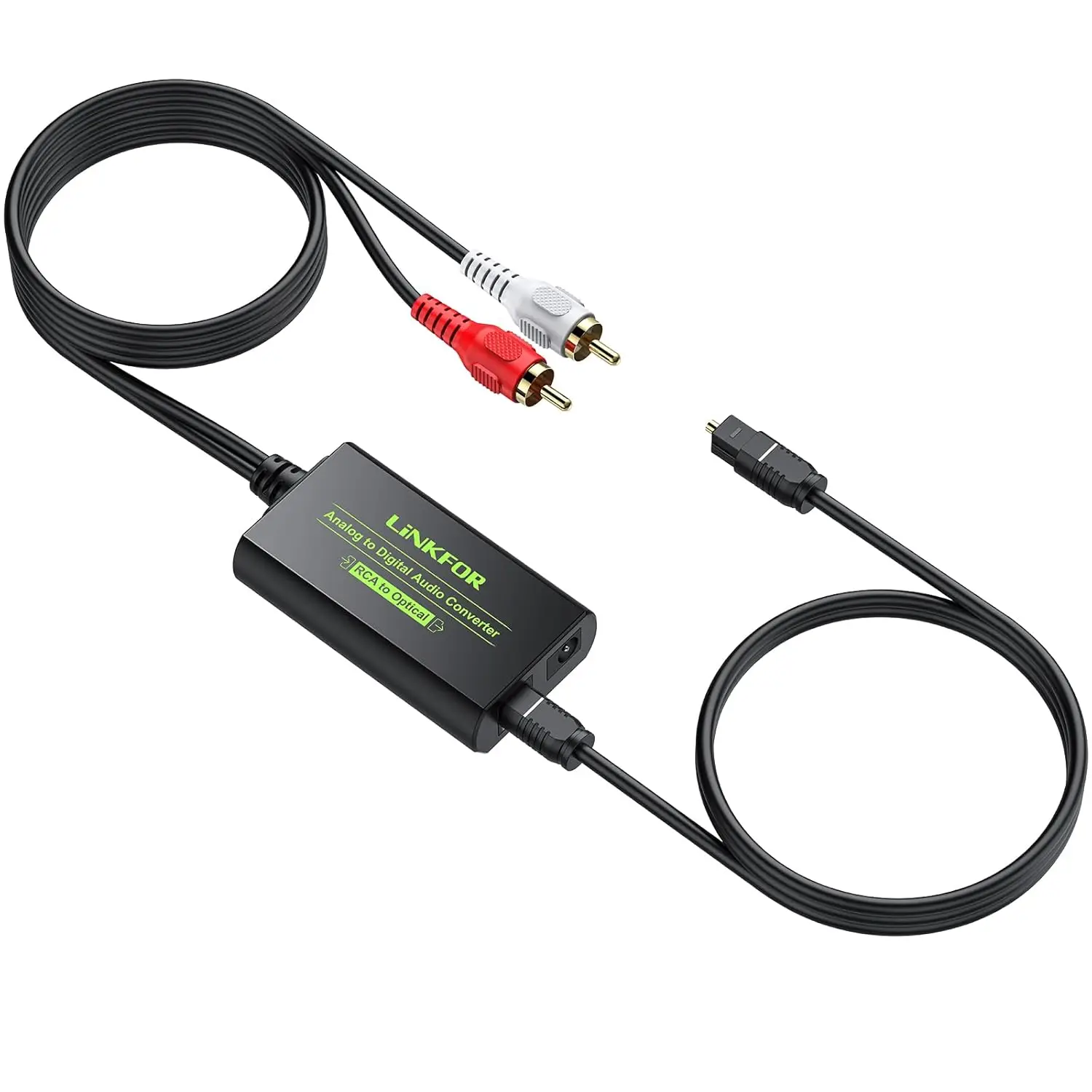 

LiNKFOR RCA в цифровой аудиоконвертер Toslink SPDIF с оптическим кабелем для проигрывателя компакт-дисков DVD в саундбар