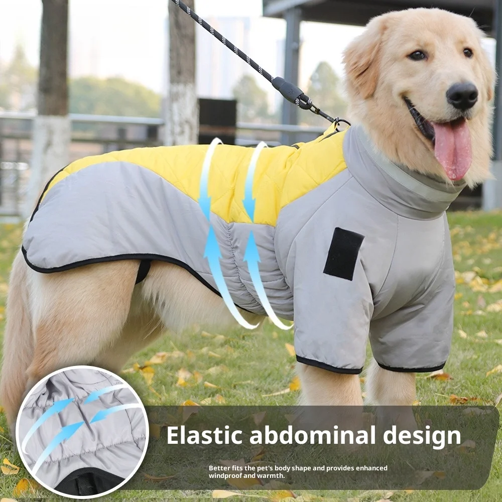 Abrigo impermeable reflectante acolchado para perros medianos-grandes - imagen 4