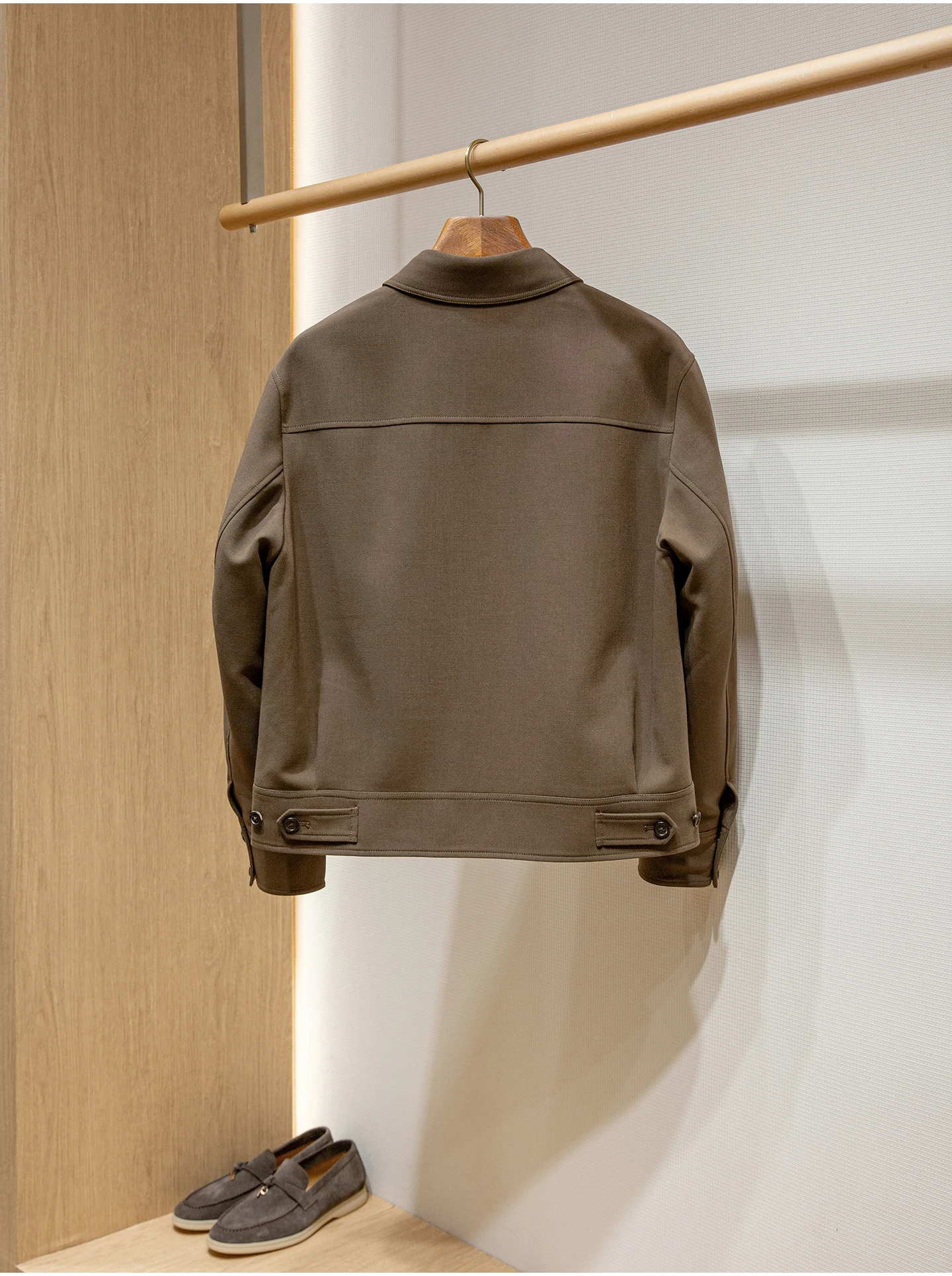 معطف Herringbone Lyocell من مزيج الصوف سترة إيطالية فاخرة للرجال كاجوال ذات طية صدر السترة #6