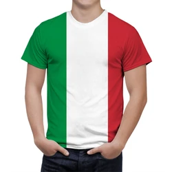 半袖Tシャツの男,イタリアの旗がプリントされたメンズTシャツ,スポーツ,アウトドア,ヴィンテージ,原宿