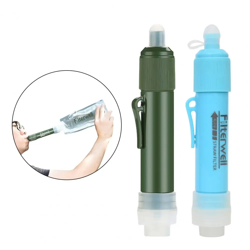 

Personal Water Filter Straw Emergency Mini Water Purifier Survival Gear Universal Outdoor Water Purification Straw Kit