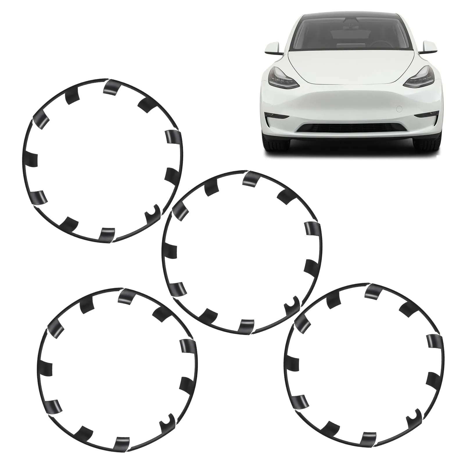 21 Inch Wheel Rim Protector Guard Scratch Resistant Hubcap Rim Patch Replacement for Tesla Model Y Performance 2021 to 2023