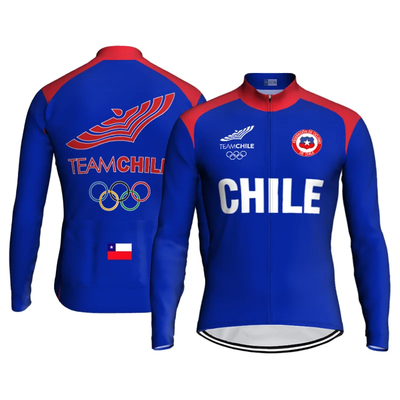 Professional Team Chile Cycling Jersey Ride Clothes Bicycle Cyclist Mtb Bike Jacket Downhill Shirt Wear Long Sleeve Uniform Coat