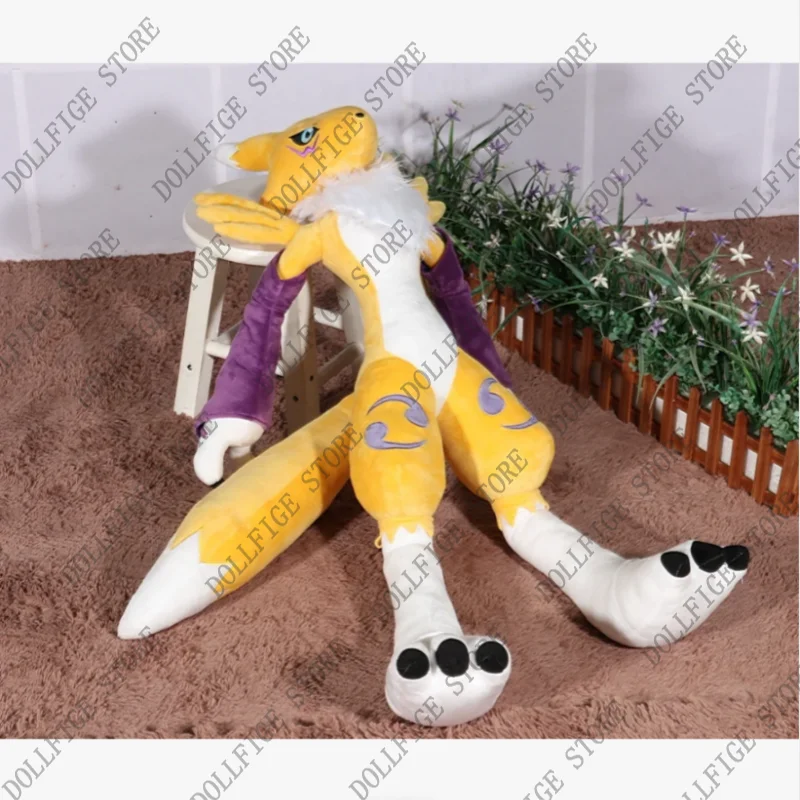 Digimon Renamon Big Soft Plush Doll Fox Beast Anime Digital Monster Stuffed Toy Home Decor Gift For Anime Fans Kids Adults