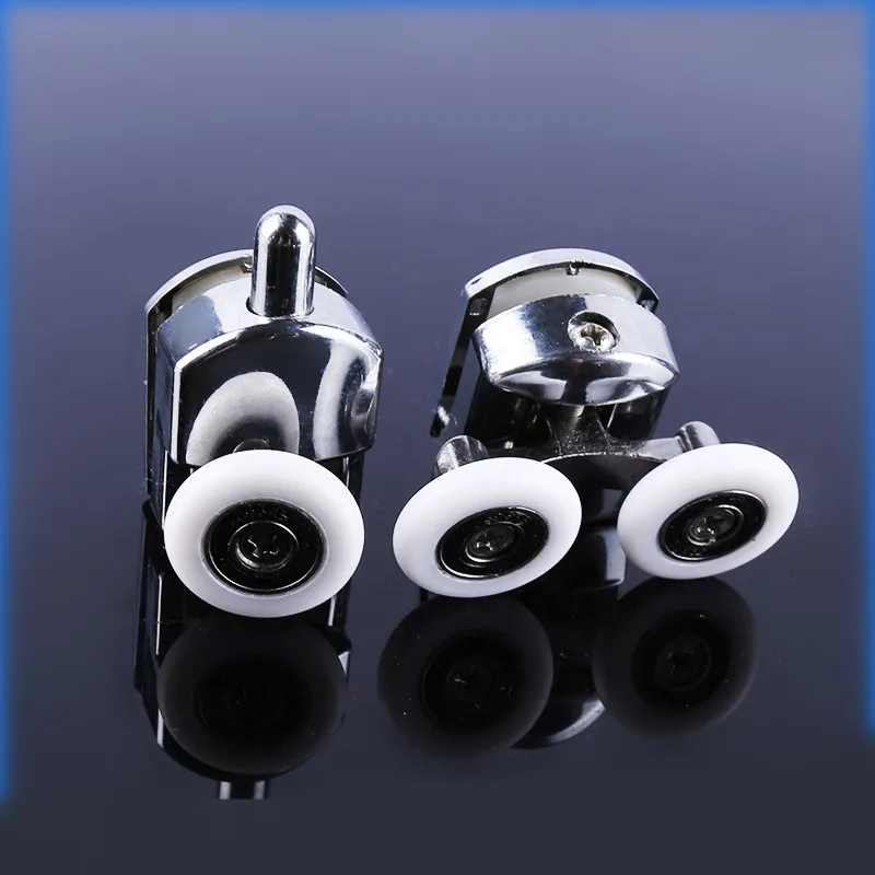 23mm/25mm/27mm Shower Door Rollers Zinc Alloy Double-Wheel Sliding Shower Door Roller Bearing Wheel Runners Replacement