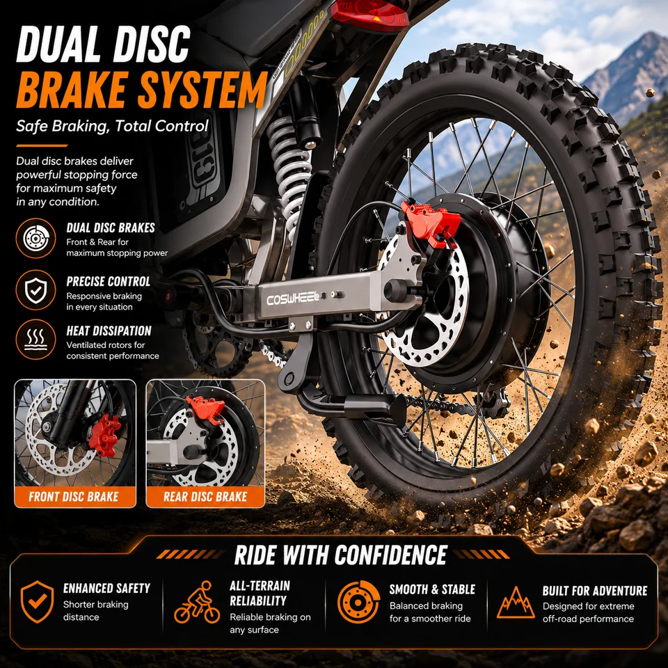 Electric Bike 72V 40AH Battery Ebike New 9000W Peak Electric Bicycle Off-road E Bike Adult Max96km/h Mountain Electric Dirt Bike image 6