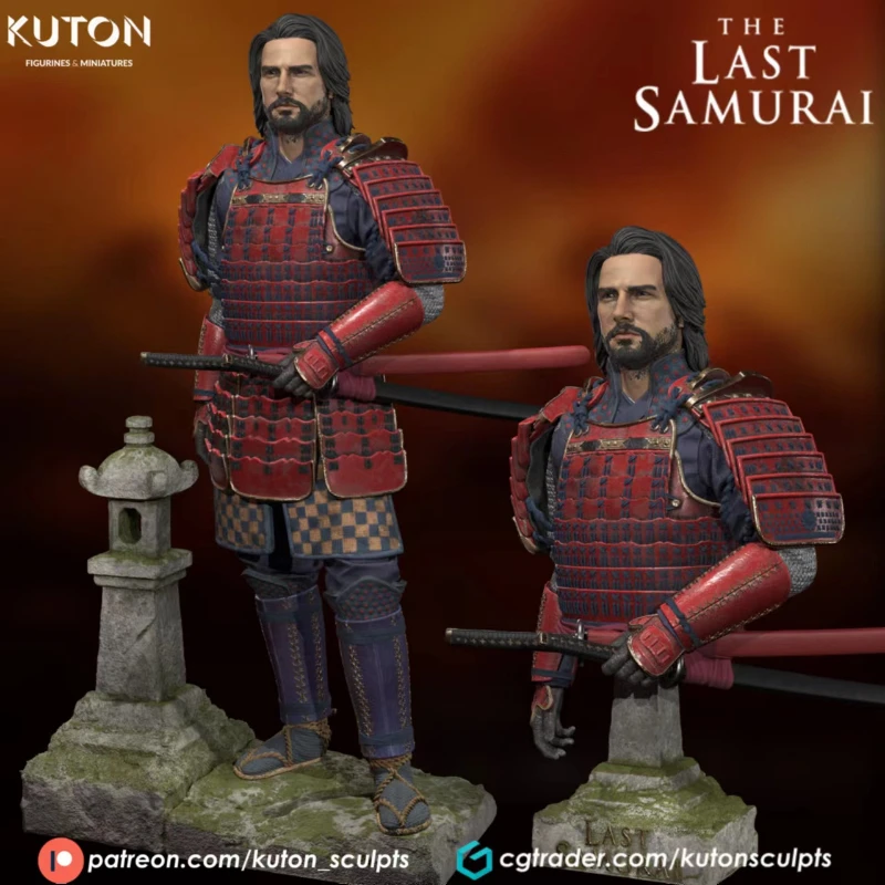 

The Last Samurai Full Resin Figure 1/24 Scale 75mm Garage Model Kit Unassembled Unpainted Miniatury Diorama Statuette Diy Toys