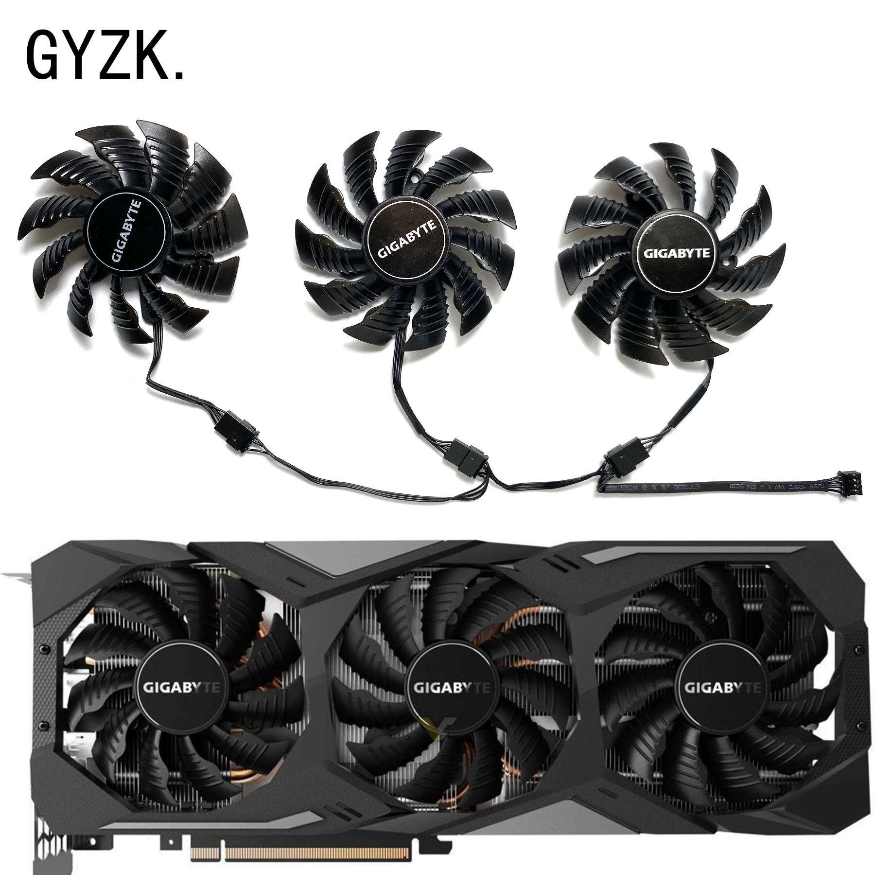 

Новинка для GIGABYTE GeForce RTX2070 2070S 2080 2080S 2080ti игровая видеокарта OC сменный вентилятор пластина 09215s12h