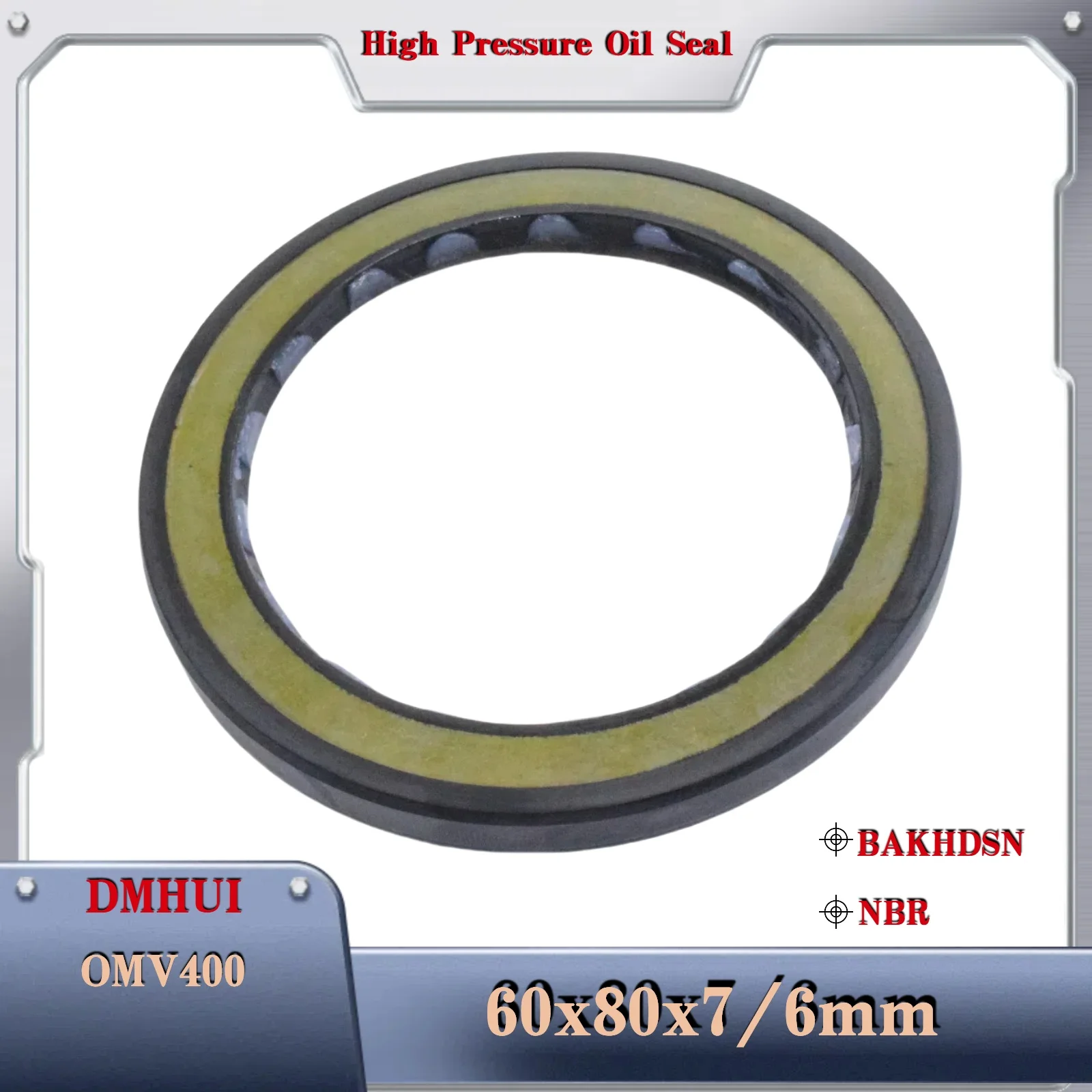 

Hydraulic Pumps 60x80x7/6/BAKHDSN/NBR Shaft Seal For OMV400 Danfoss, Used In Hydraulic Pump/Motor Rotary Shaft Seal 60X80X7/6