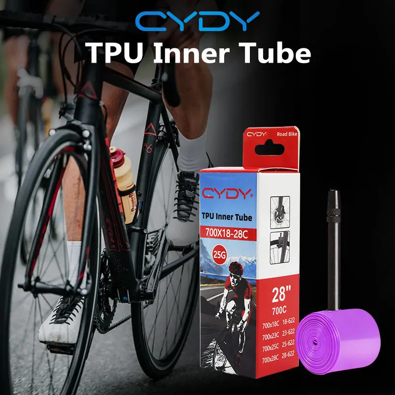 CYDY TPU Inner Tube Road Bicycle 700x18 23 25C 26 28C 30C 32C 35 38 40 45 50C Tire Bike GRAVEL MTB 29x1.5-1.95 pneu Camera Tyre