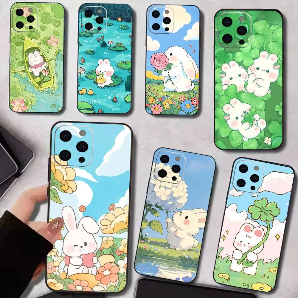 

Bunny Kawaii Phone Case For iPhone17,16,15,14,13,12,11 Plus,Pro Magnetic For Magsafe Wireless Charging