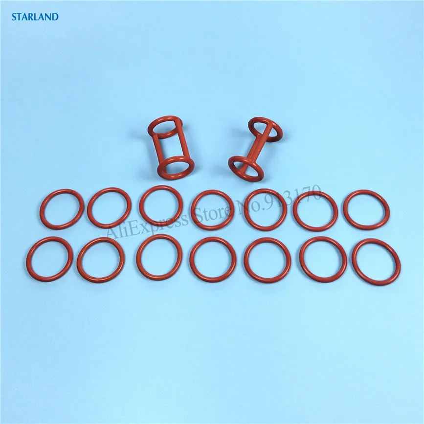 1 сумка, 16 красных прокладок, уплотнительные кольца, запасные части машины для мягкого мороженого MK, новые аксессуары, замена