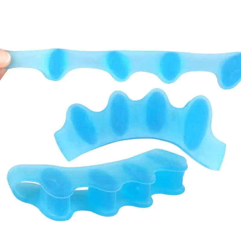 Separadores de dedos de silicone, 2 peças = 1 par, correção de joanetes e restauração de dedos dos pés, alisador para sobreposição dos dedos dos pés, cuidados com os pés