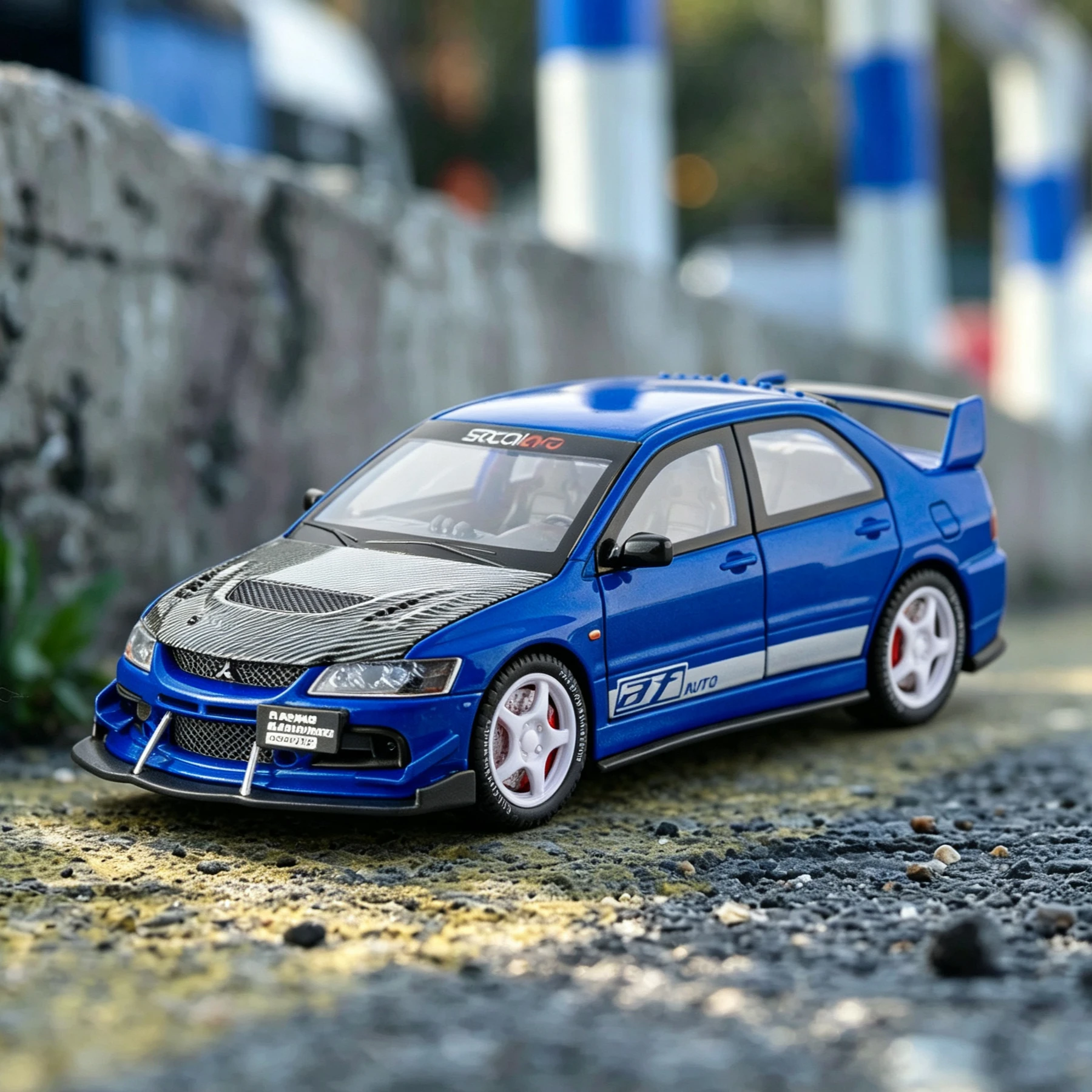 1:24 Lancer Evolution IX EVO Modified Version Sport Car Alloy Car Model Sound Light Collectibles Birthday gift