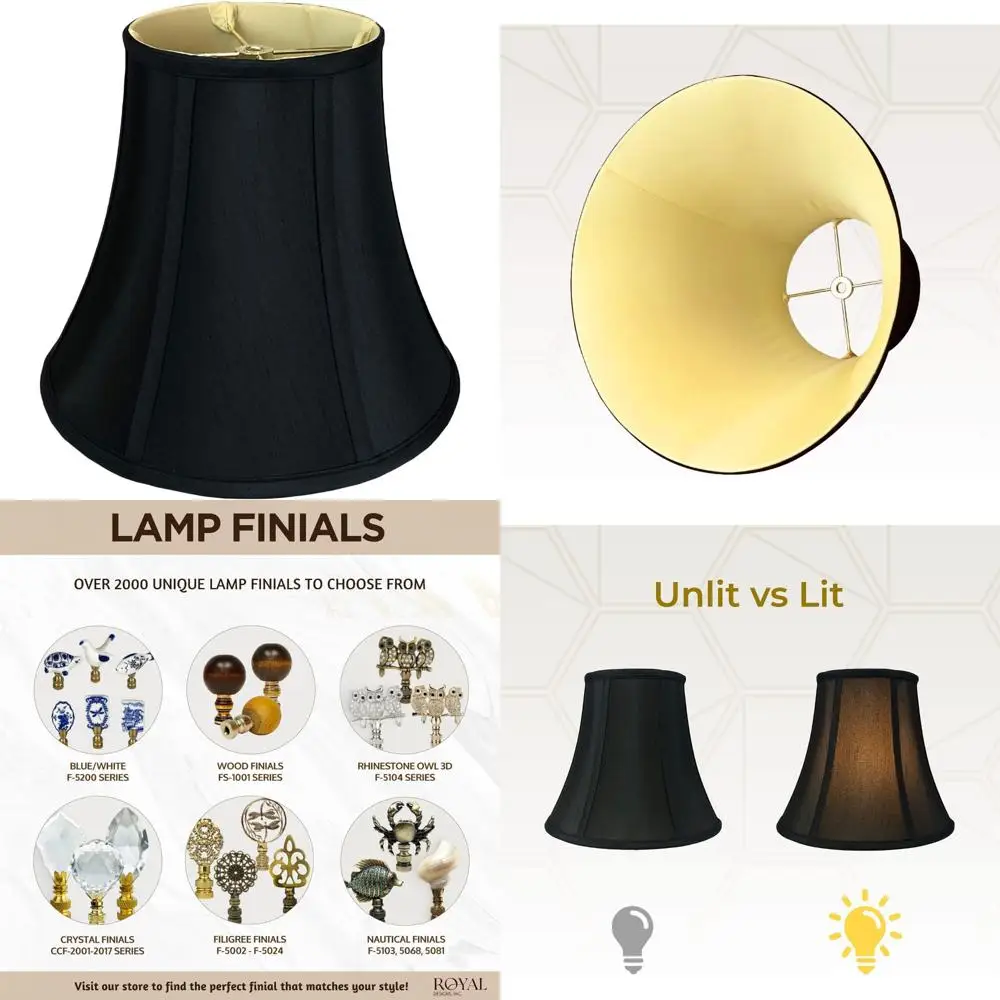 

Basic True Bell Black Lamp Shade 7x14x11.5 Inches, Suitable for Home and Office Lighting