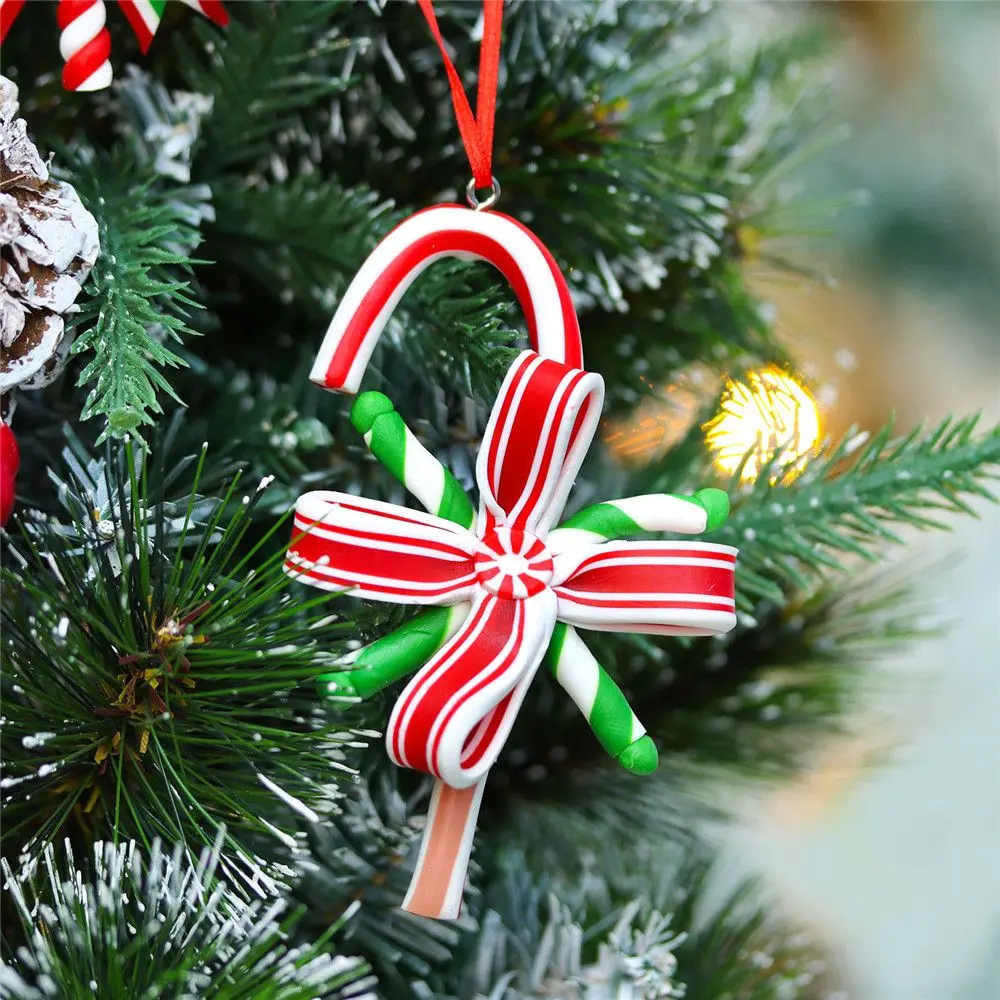 الملونة إكليل عيد الميلاد ديكور مصاصة زخرفة قصب الحلوى زينة معلقة قصب الحلوى وهمية عيد الميلاد الحلوى الحلي #2