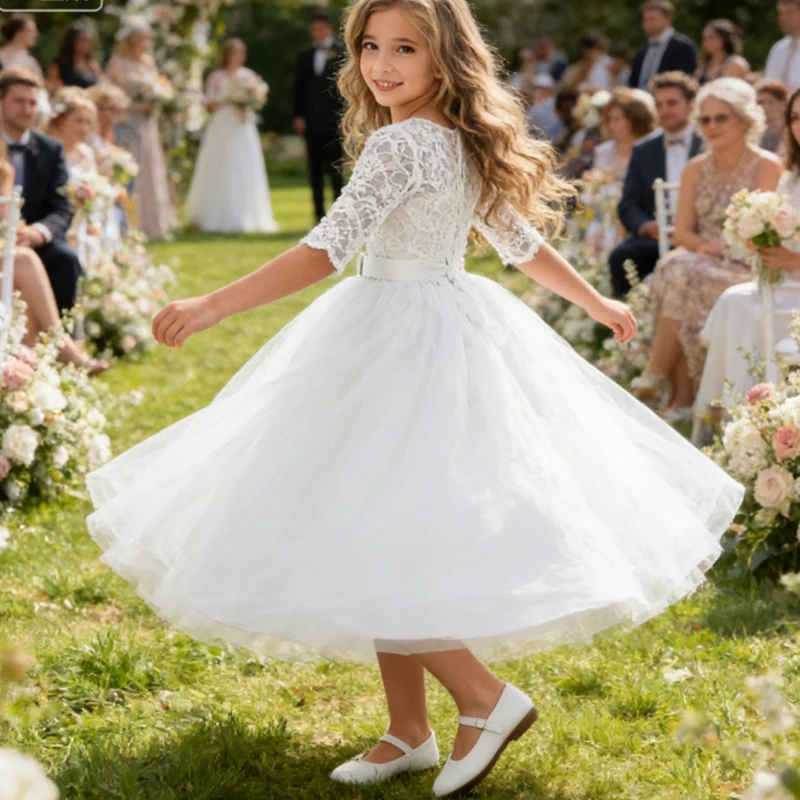 Honor Gala Dress for Children White Color