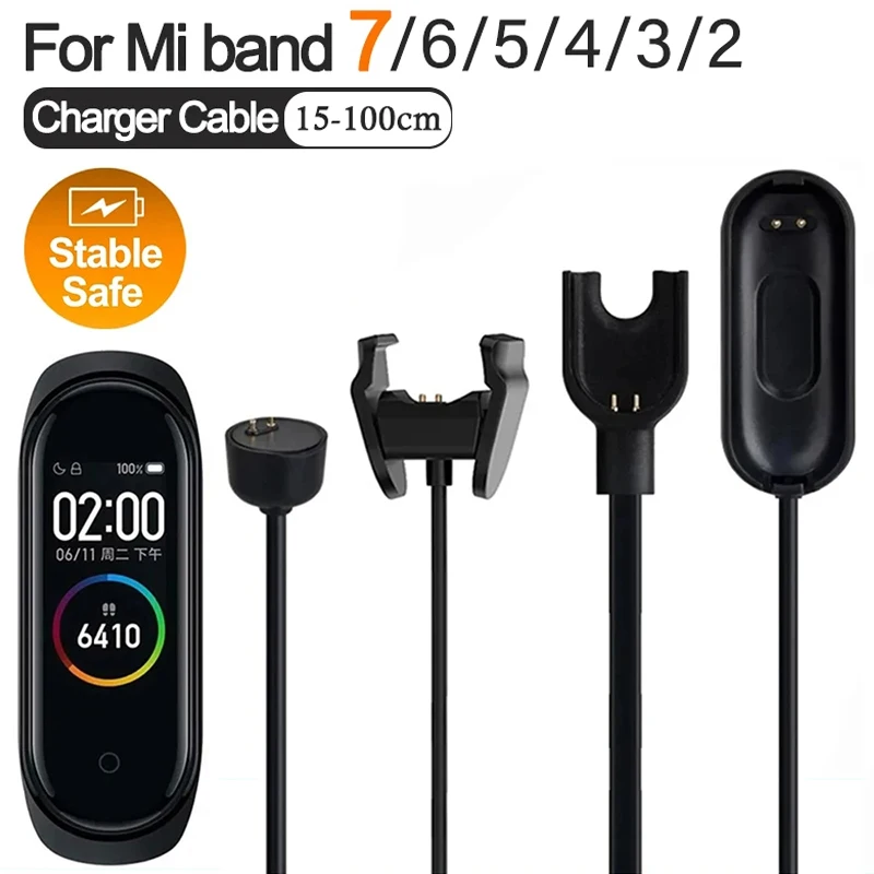 Magnetic Chargers For Xiaomi Mi Band 7 6 5 4 USB Charging Cable MiBand 7 6 5 4 3 2 Pure Copper Core Power Cord Smartband Charger