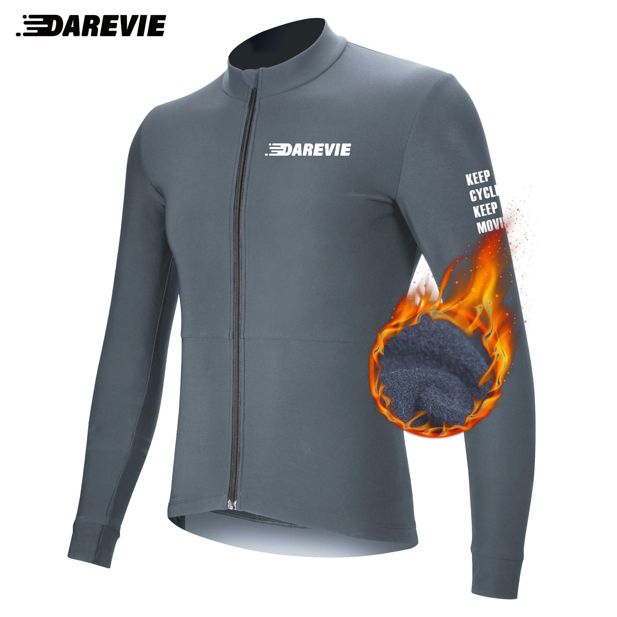 DAREVIE Cycling Jersey 2025 Winter Warm Thermal Slim Fit Men's Cycling Jersey Long Sleeve Outdoor Wear Women Cycling Clothing