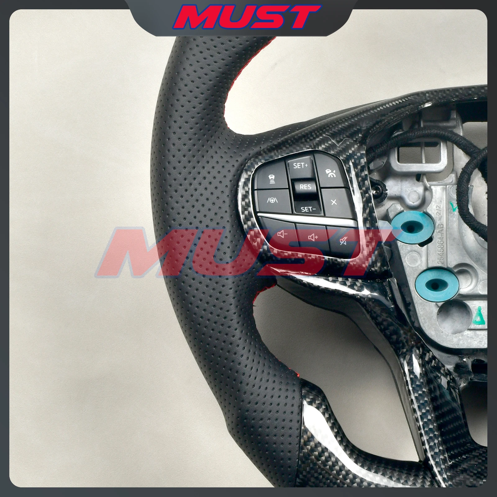 For Ford Explorer U625 2019 2020 2021 2022 2023 2024 Customized LED RPM Carbon Fiber Sport Steering Wheel Cover Frame Cover Trim