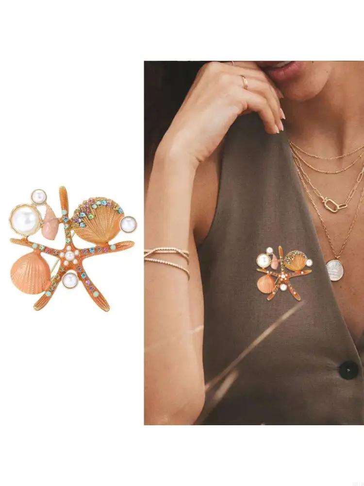 Versatile Starfish Shaped Pin With Exquisite Detailing Marine Life Accessories For Fashionable Women And Men