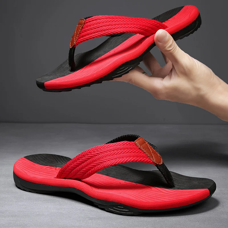 2024 Brand Flip Flops Man Summer Slippers Comfortable Flat Slipper Men Outdoor Slides Breathable Casual Men Indoor Beach Slipper