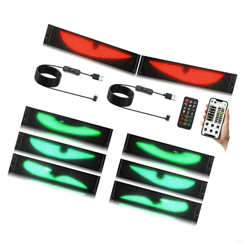 

2025 New Double Screen USB Car LED Display Flexible Vehicle Advertising Panel With Dynamic Effects For Auto Interior Promotion