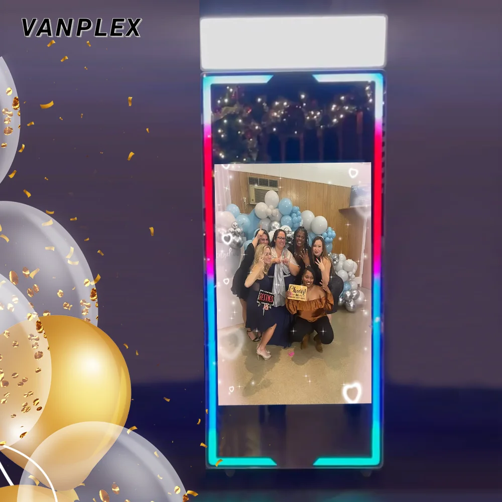 

ZJW high-quality hot selling customized products Mirror Photo Booth With and Printer Big Full Screen Mirror Photobooth 43in Pho