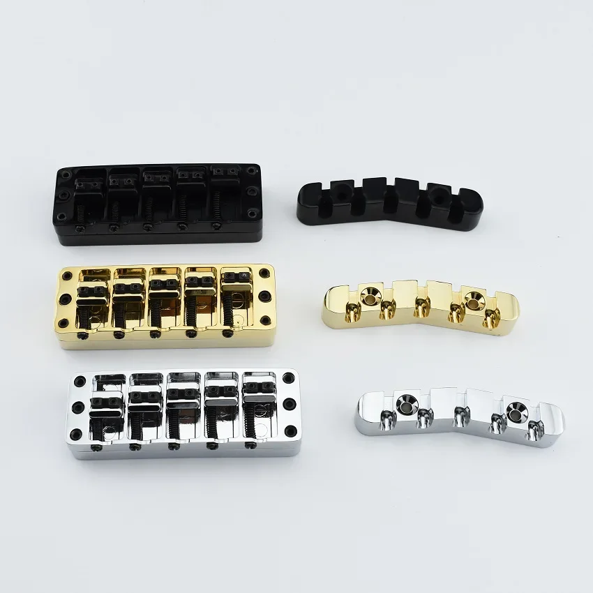 Genuine 5-string bass bridge [Black 1 set]