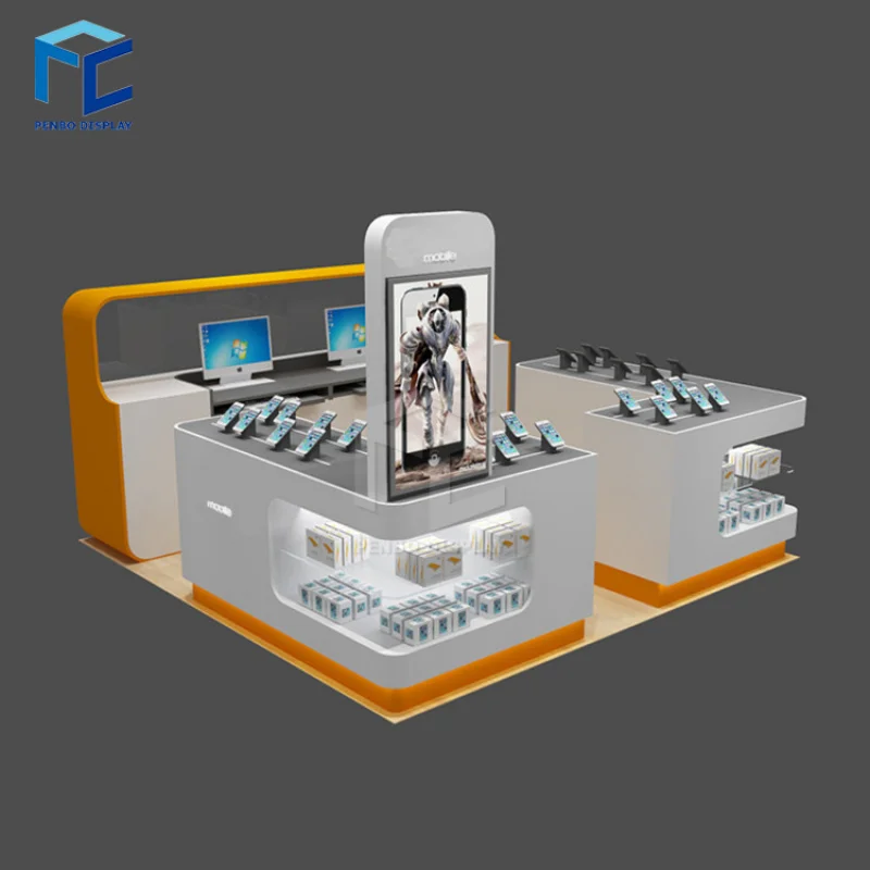 

2025customized.New mobile shop cash counter design, mobile phone simple shop counter design store counter