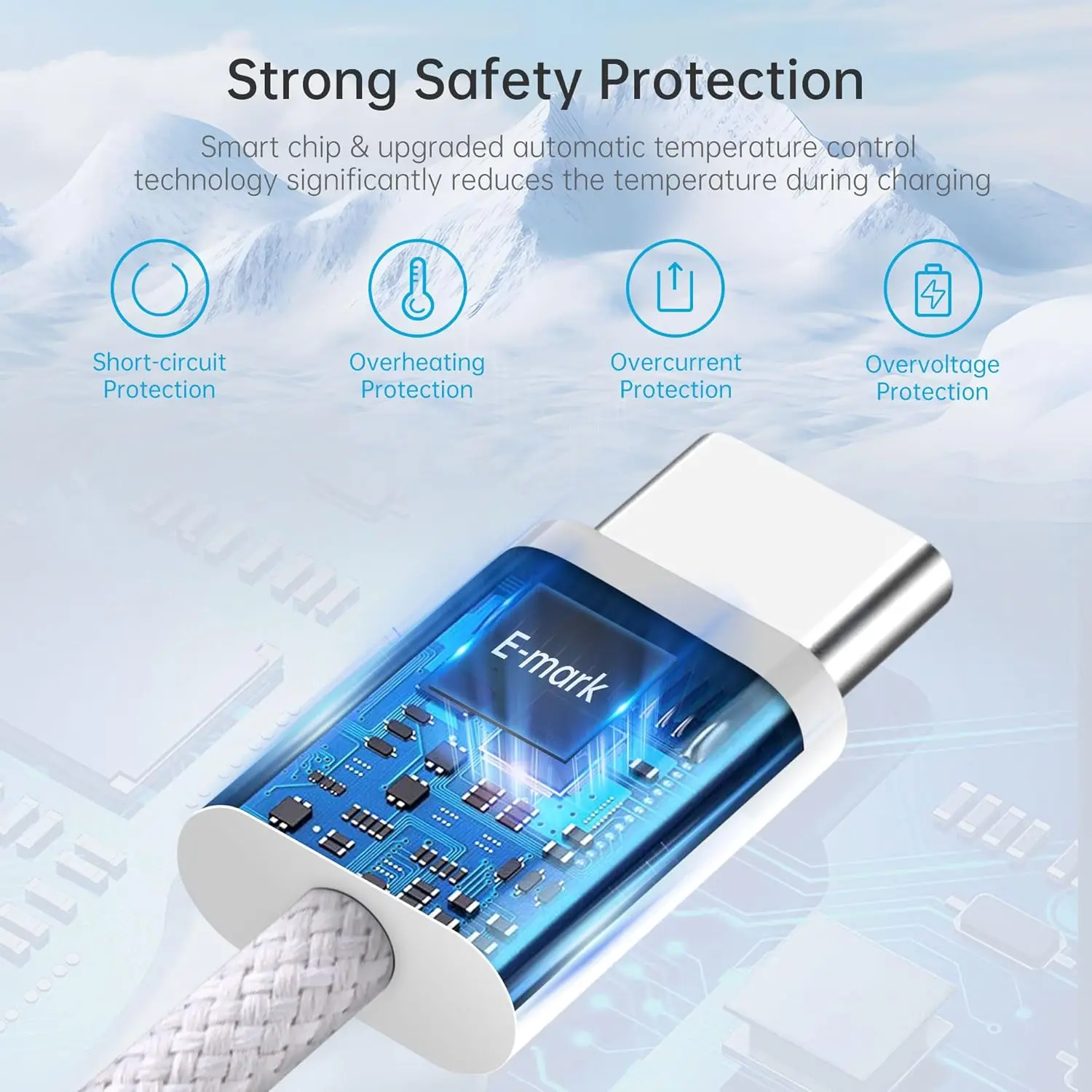 3PCS 60W USB-C Braided Cable For iPhone 15 16 17 Pro Max 15 16 Plus Samsung Xiaomi Redmi POCO Fast Charging Type C Weaving Cable
