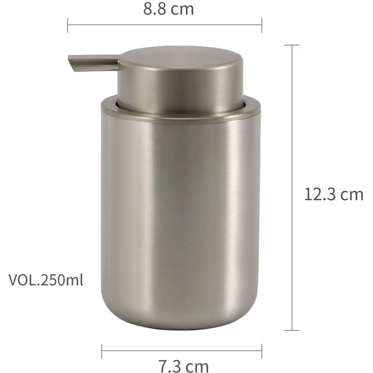Stainless Steel Soap Pump Easy To Press Liquid Hand Soap Dispenser Stainless Steel Lotion Dispenser Kitchen Soap Dispenser
