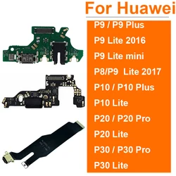 USB Charging Board For Huawei P8 P9 P10 P20 P30 Pro Plus Lite Mini 2016 2017 USB Charger Port Charging Dock Connector Flex