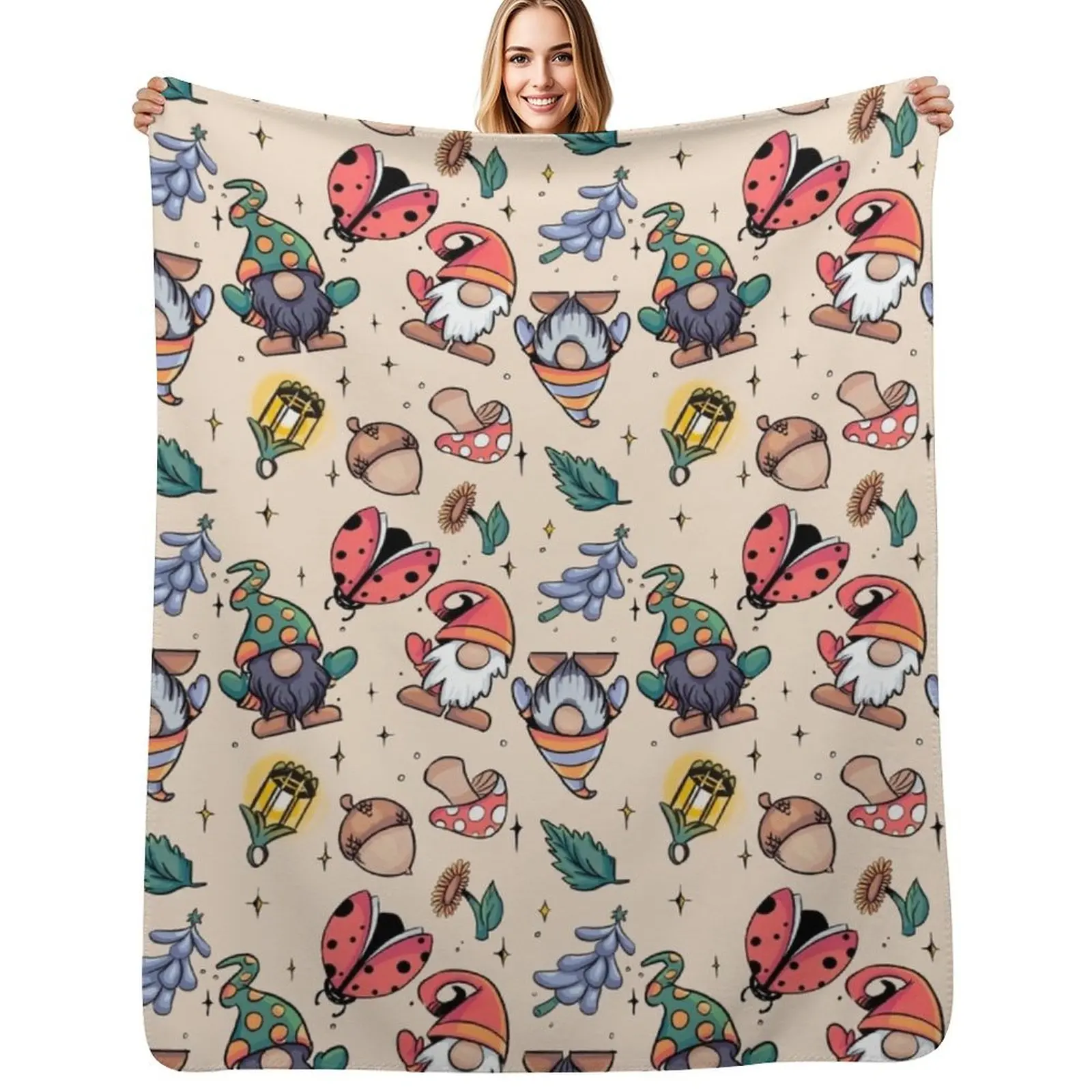 

Gnoming Around! Throw Blanket For Decorative Sofa Decorative Sofas Decorative Throw Thermal Blankets