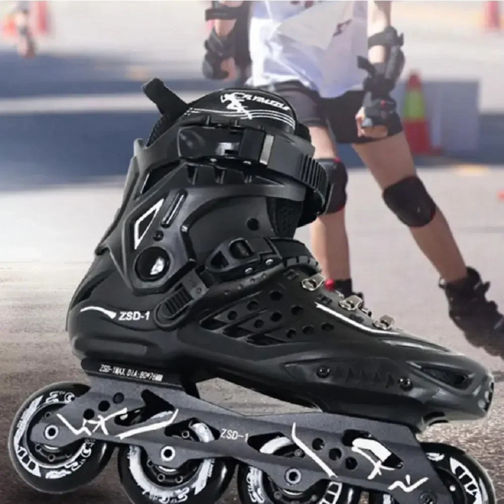 Chaussures de patin à roulettes professionnelles pour adultes, patins à roues alignées, baskets de slalom, glisse libre, 35-46