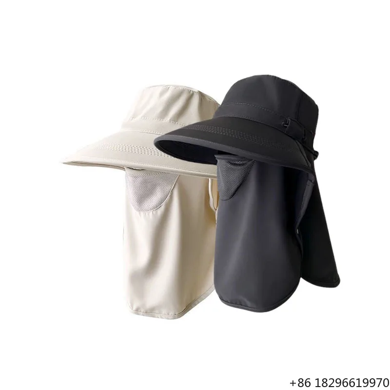 Summer Lightweight Neck Protector Mask UV Protection Outdoor Cycling Casual Leaf Pattern Daily Use Cotton Unisex Portable Hats