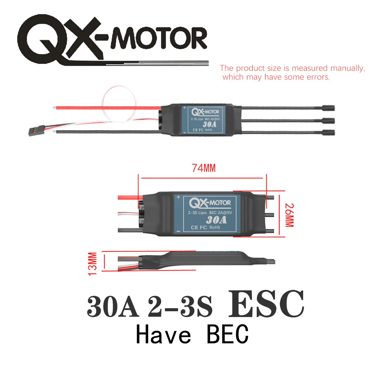 QX-MOTOR 64mm 5-łopatkowy wentylator kanałowy EDF QF2611(2011) 4500KV Bezszczotkowy silnik z 30A ESC do zdalnie sterowanego samolotu RC Części