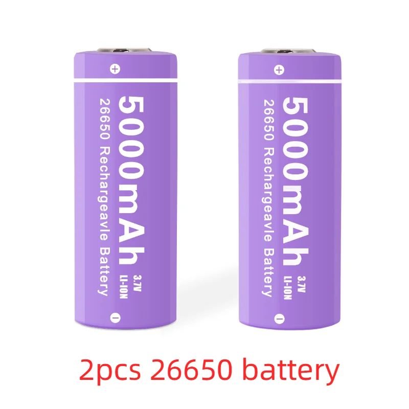 APLOS 26650 Rechargeable Lithium Battery New 26650 3.7V 5000mA Torch Li-ion Battery Suitable for APLOS Flashlight Torch