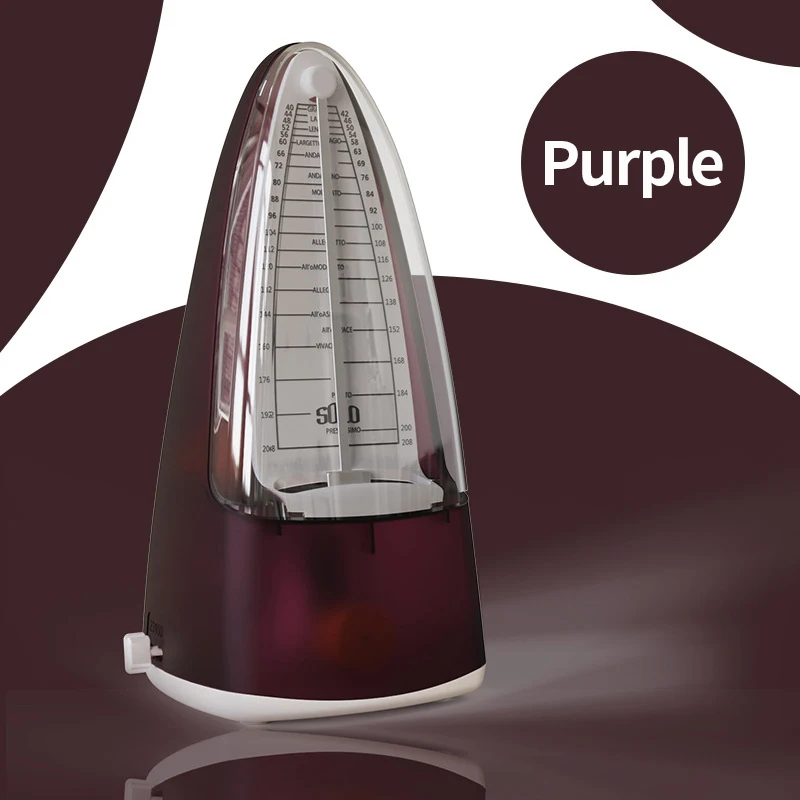 Metronom mechaniczny czarny uniwersalny metronom do gitary fortepianowej, skrzypiec i innych instrumentów Standardowy głośny dźwięk