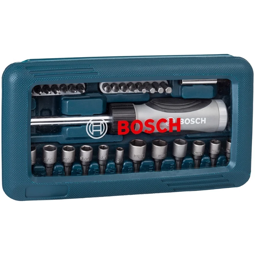 BOSCH 46pcs Screwdriver Set Hand Tool Kit Driver Screwdriver Ratchet Wrench Socket Screwdriver Combination