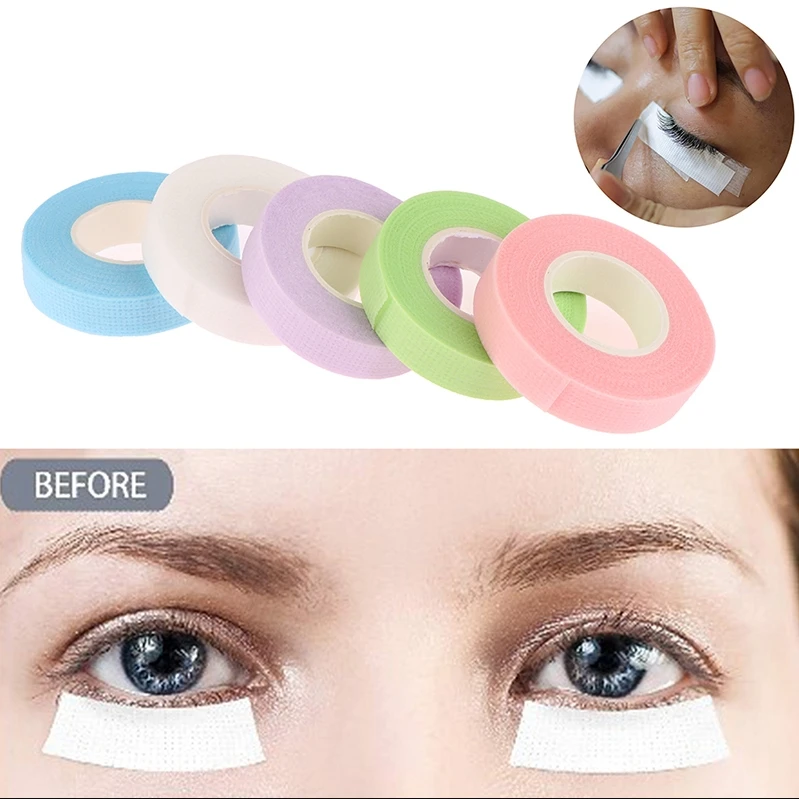 Anjosirma medical eyelash extension non-woven tape 5pcs, breathable easy to tear tape , makeup tools , eyelash cosmetics